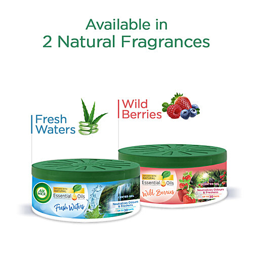 Airwick Air Freshener Scented Gel Can, Wild Berries, Lasts Up to 30 Days, 70 g Can 