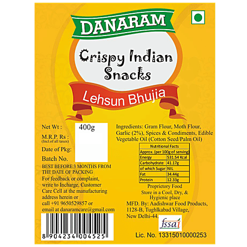 Buy Danaram Crispy Indian Snacks Lehsun Bhujia Online at Best Price