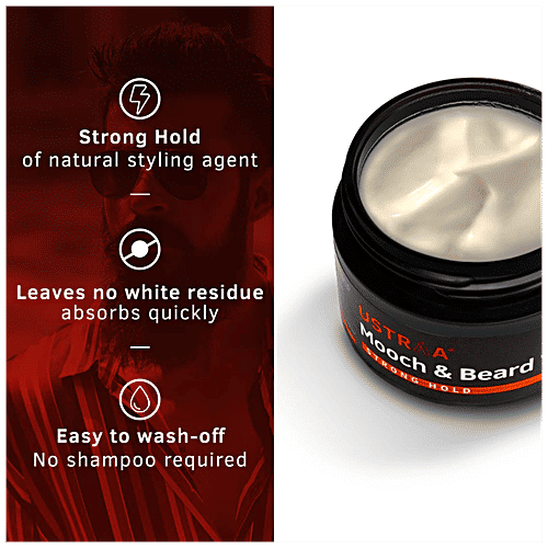 Buy Ustraa Beard & Mooch Wax Strong Hold For Facial Hair, For Men
