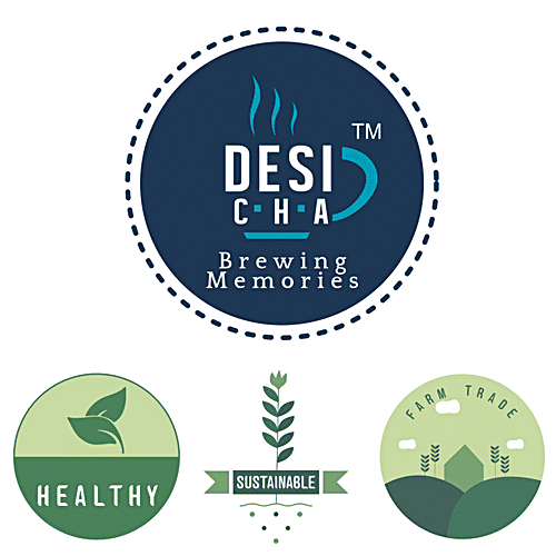 Desi Cha Hot Infusion Tea Cups - Green Tea Blast - On-The-Go, 25 g (10 cups x 2.5 g) 