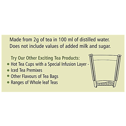 Desi Cha Green Tea Bags With Envelope - Natural Lemon Flakes, 50g (25 tea bags * 2g)  