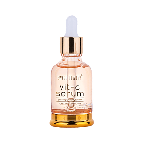 Swiss Beauty Vitamin C Face Serum - For Glowing Skin & Anti Dullness, Cruelty Free, 30 ml  