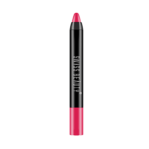 Swiss Beauty 12 Hrs. Stay Matte Crayon Lipstick - Long Lasting & Pigmented, 3 g SB-S18-10 Pink Up 
