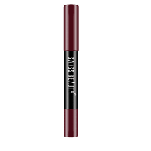 Swiss Beauty 12 Hrs. Stay Matte Crayon Lipstick - Long Lasting & Pigmented, 3 g SB-S18-13 Dynamite Berry 