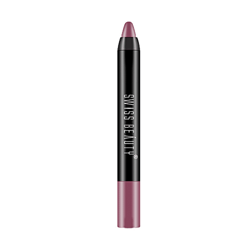 Swiss Beauty 12 Hrs. Stay Matte Crayon Lipstick - Long Lasting & Pigmented, 3 g SB-S18-19 Artist Nude 
