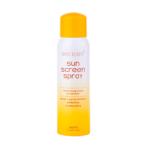 Swiss Beauty Sunscreen Screen Spray SC-90 - Red Pomegranate Protection, Non-Greasy & Cruelty Free, 150 ml  