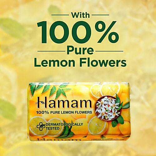 Hamam  Soap - Lemon Flower, Mint & 100% Pure Neem Oil, Fresh Skin Naturally, 100 g  