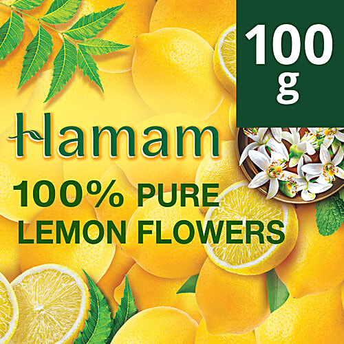 Hamam  Soap - Lemon Flower, Mint & 100% Pure Neem Oil, Fresh Skin Naturally, 100 g  