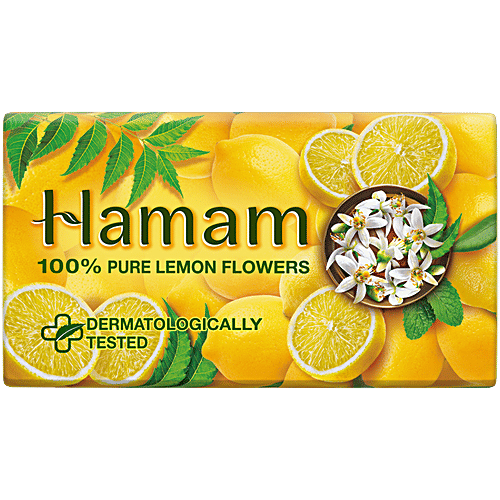 Hamam  Soap - Lemon Flower, Mint & 100% Pure Neem Oil, Fresh Skin Naturally, 100 g  