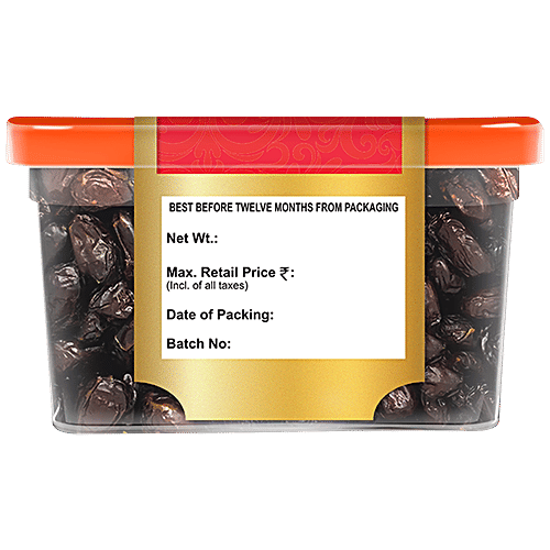 Manna Premium Black Dates - Natural, Rich In Dietary Fibre & Iron, 400 g  