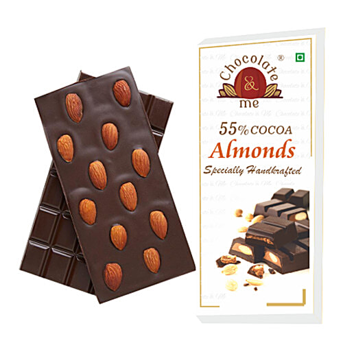 Buy Chocolate and Me 55 Cocoa Almond Chocolate Bar Rich In Nutrients