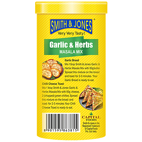 Smith & Jones Garlic & Herbs Masala Mix, 75 g Sprinkle Bottle 