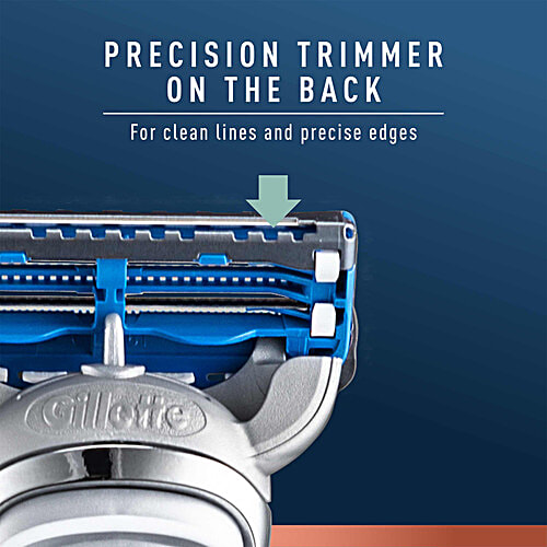 King C. Gillette Men's Neck Razor - With Built In Precision Trimmer For Shaping, Sensitive Skin, 1 pc  