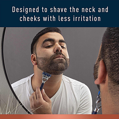 King C. Gillette Men's Neck Razor - With Built In Precision Trimmer For Shaping, Sensitive Skin, 1 pc  