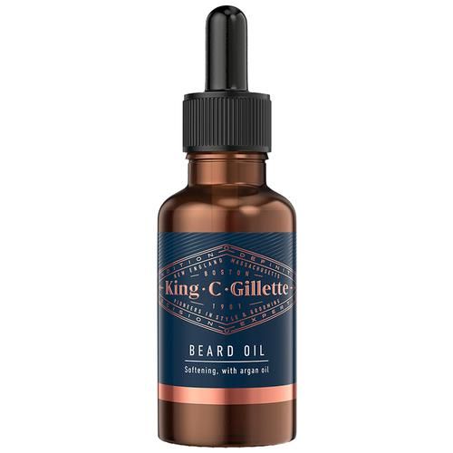 King C. Gillette Men's Beard Oil - With Plant Based Argan Oil, Softening, 30 ml  