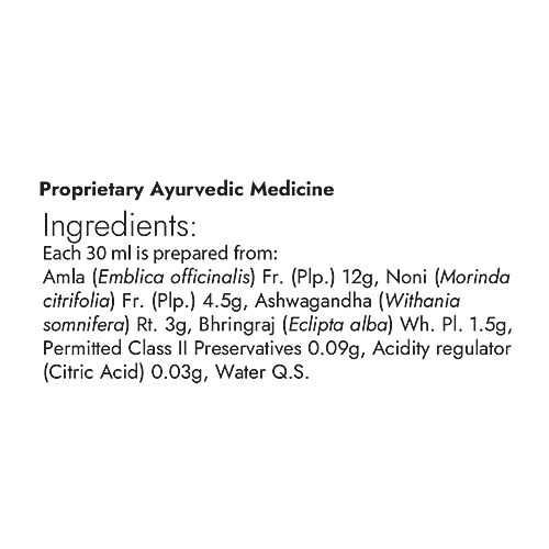 Kapiva Hair Care Juice - With Amla, Noni, Bhringraj & Ashwagandha, For Nourishment, 1 L  