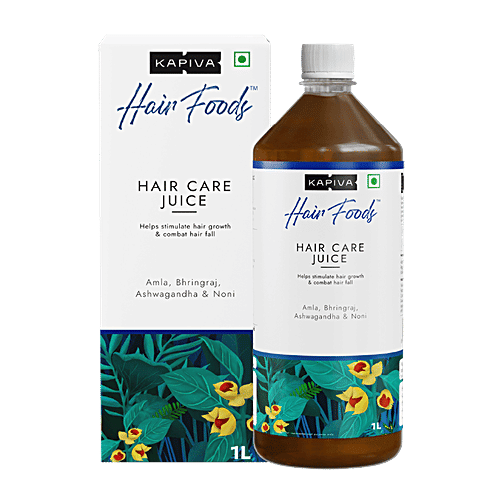 Kapiva Hair Care Juice - With Amla, Noni, Bhringraj & Ashwagandha, For Nourishment, 1 L  