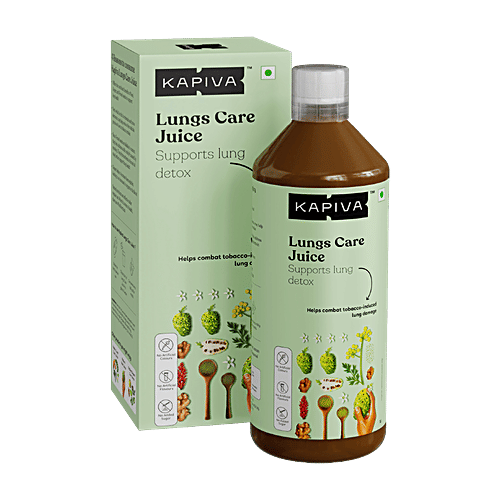 Kapiva Lungs Care Juice - With Noni, Ginger & Fennel Seeds, Improves Overall Health, 1 L  