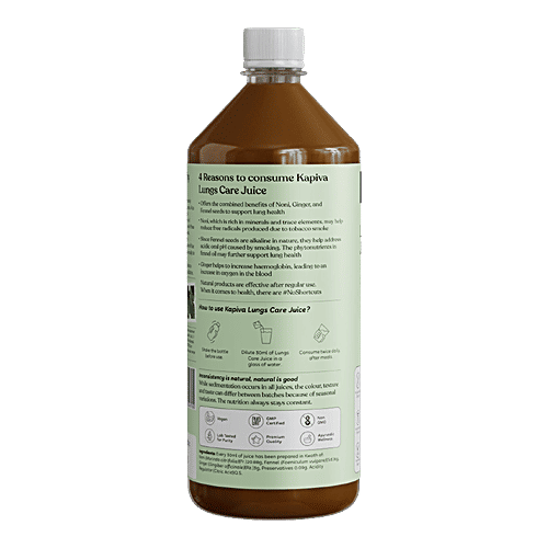 Buy Kapiva Lungs Care Juice With Noni, Ginger & Fennel Seeds