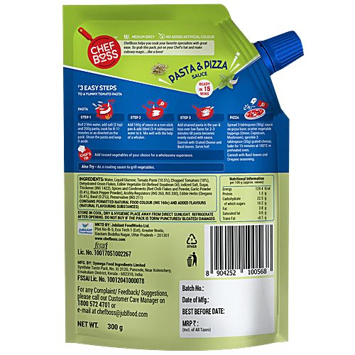 Buy ChefBoss Pasta & Pizza Sauce Online at Best Price of Rs 95 bigbasket