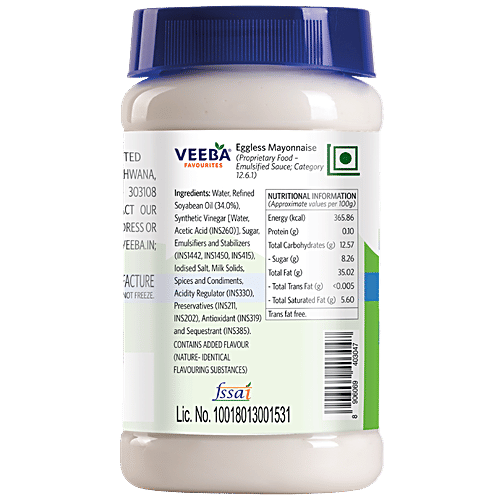Buy VEEBA Mayonnaise Eggless, Light & Creamy Online at Best Price of