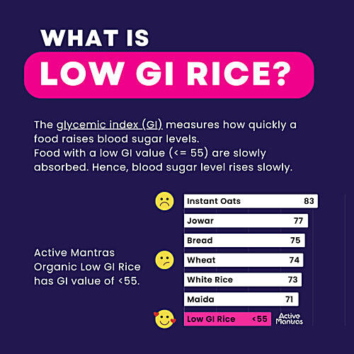 24 Mantra Organic Active Mantras Low GI rice, 1 kg  