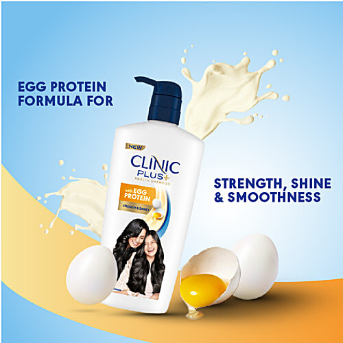 Clinic Plus Strength & Shine Shampoo With Egg Protein For Strong & Shiny Hair, 650 ml  