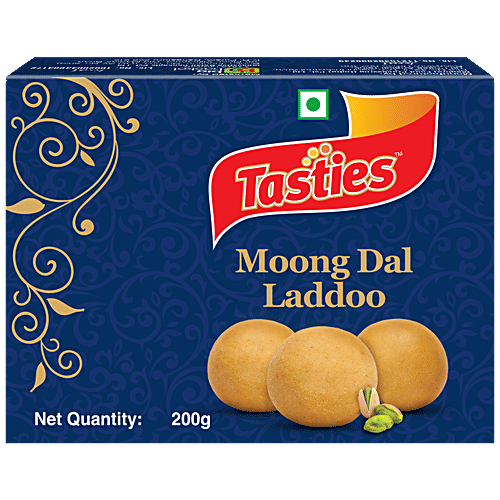 Tasties Mithai/Sweets Moong Dal Laddoo - Made With Pure Desi Ghee, 200 g  