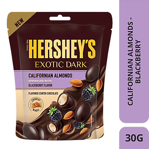 Buy Hershey's Exotic Dark Californian Almonds Chocolate Sprinkled With Blackberry Flavour