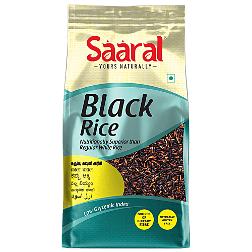 Saaral Native Rice & Millets - Black Rice, Rich In Fibre, Helps In Digestion, 500 g  
