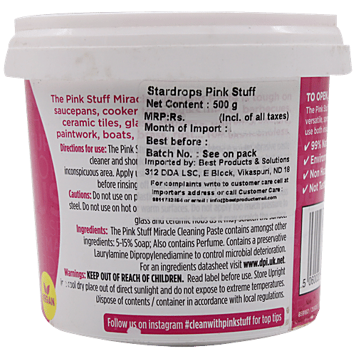 Stardrops The Pink Stuff Miracle Cleaning Paste - Tough On Stains, Vegan, 500 g