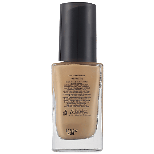 Avon True Color Power Stay 24 Hour Foundation - Matte Finish, Sweatproof, 30 g Nude 