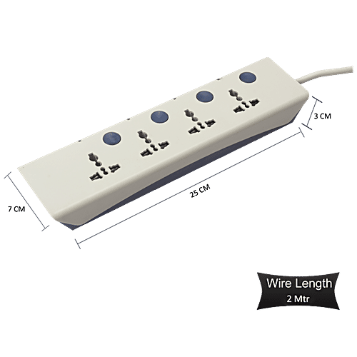 Havells 4+1 Spike Guard 2M - Without USB, Long-Lasting, 1 pc  