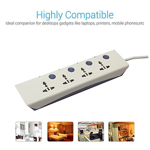 Havells 4+1 Spike Guard 2M - Without USB, Long-Lasting, 1 pc  