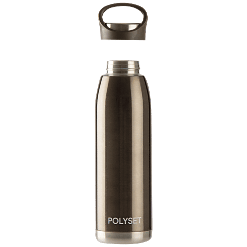 Polyset Rocky Stainless Steel Double Walled Vacuum Insulated Bottle - Gold, 660 ml  