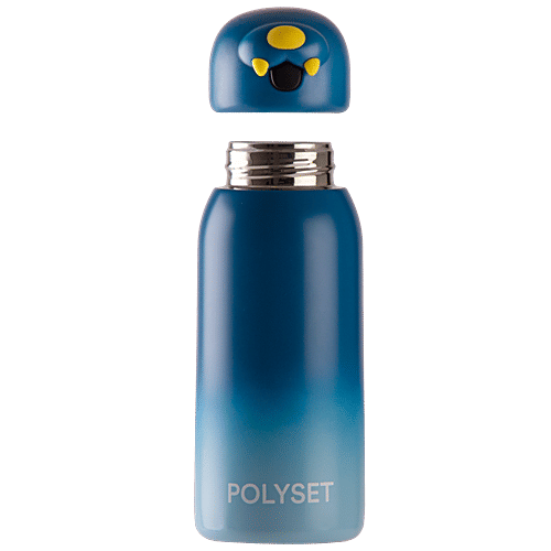 Polyset Peeko Stainless Steel Double Walled Vacuum Insulated Bottle - Blue, 350 ml  