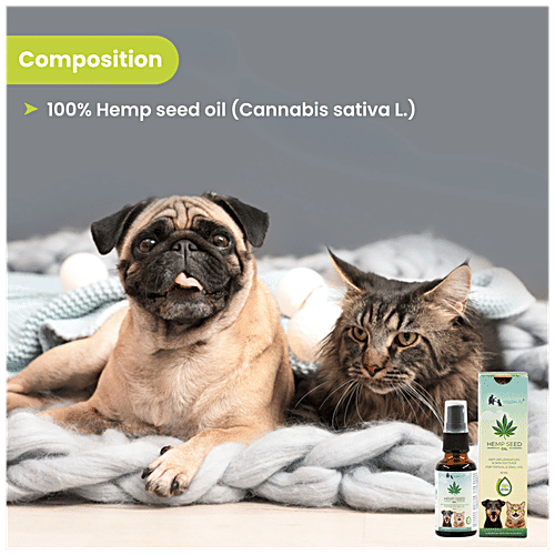 Buy Wiggles.in Hemp Seed Oil For Dogs & Cats, Pain Anxiety Relief, Joint Support, Massage