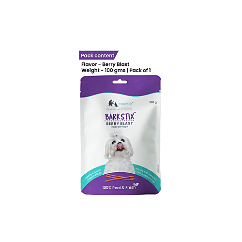 Wiggles.in Barkstix - Soft Chew Sticks, Dog Treats, For Training, Supports Hip, Joint, Skin & Coat, 100 g