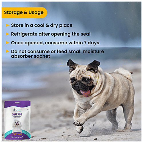 Wiggles.in Barkstix - Soft Chew Sticks, Dog Treats, For Training, Supports Hip, Joint, Skin & Coat, 100 g