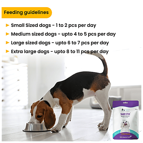 Wiggles.in Barkstix - Soft Chew Sticks, Dog Treats, For Training, Supports Hip, Joint, Skin & Coat, 100 g