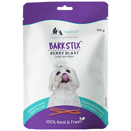 Wiggles.in Barkstix - Soft Chew Sticks, Dog Treats, For Training, Supports Hip, Joint, Skin & Coat, 100 g