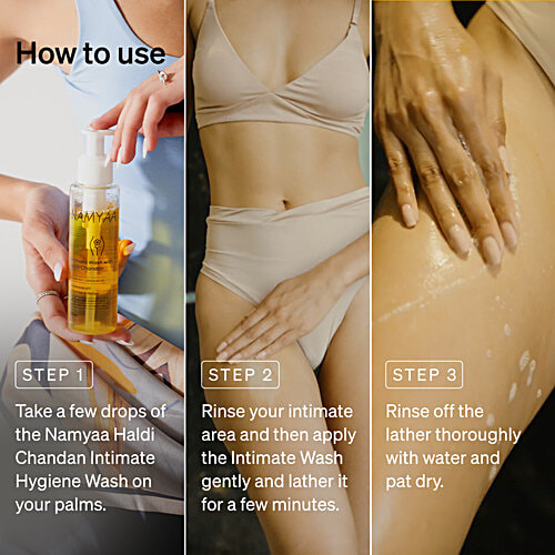 Namyaa Natural Skincare Intimate Hygiene Wash - With Haldi & Chandan, Chemicals Free, 100 ml