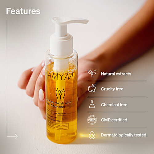 Namyaa Natural Skincare Intimate Hygiene Wash - With Haldi & Chandan, Chemicals Free, 100 ml