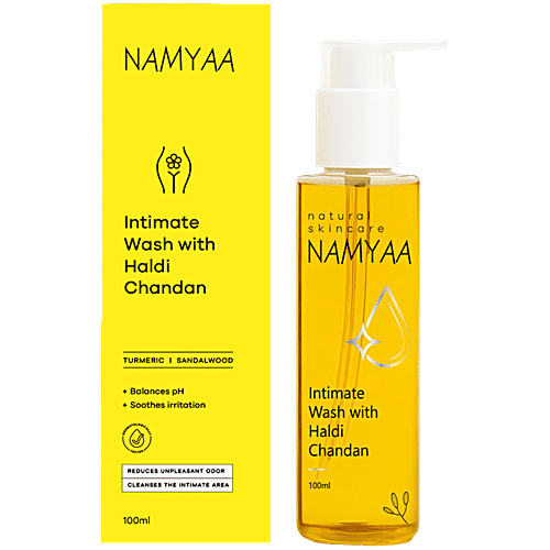 Namyaa Natural Skincare Intimate Hygiene Wash - With Haldi & Chandan, Chemicals Free, 100 ml