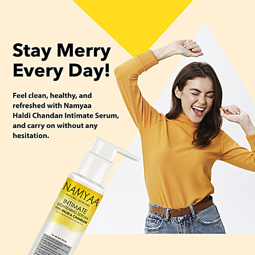 Namyaa Natural Skincare Intimate Lightening Serum - With Haldi & Chandan, Helps With Spots, 100 ml  