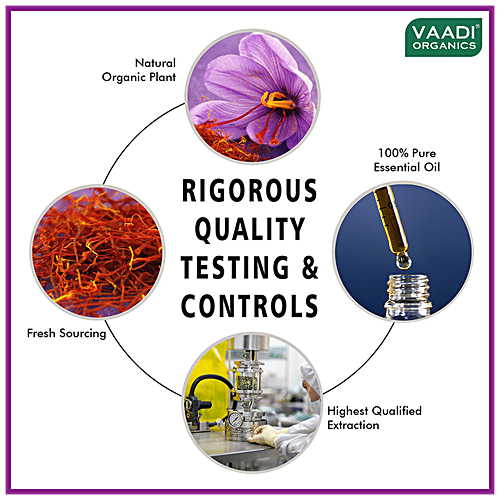 Vaadi Luxurious Kumkumadi Essential Oil - With 5-Skin Repair Benefits, Improves Texture, 10 ml  