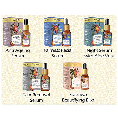 Vaadi Luxurious Kumkumadi Essential Oil - With 5-Skin Repair Benefits, Improves Texture, 10 ml  