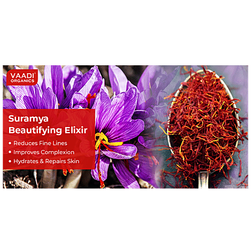 Vaadi Suramya Beautifying Elixir Pure Essential Oil - With Saffron & 24 Karat Gold Leaves, 10 ml