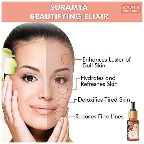 Vaadi Suramya Beautifying Elixir Pure Essential Oil - With Saffron & 24 Karat Gold Leaves, 10 ml