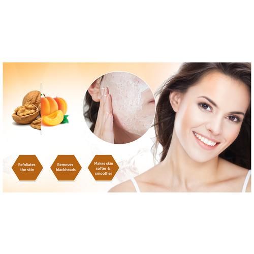 Vaadi Face & Body Scrub - With Walnut & Apricot, Removes Blackhead & Impurities, 500 g  